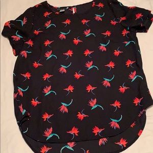 Chiffon short sleeved blouse